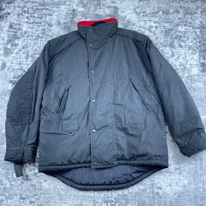 Vintage Polo Ralph Lauren High Tech Winter Jacket Mens Large Black Coat